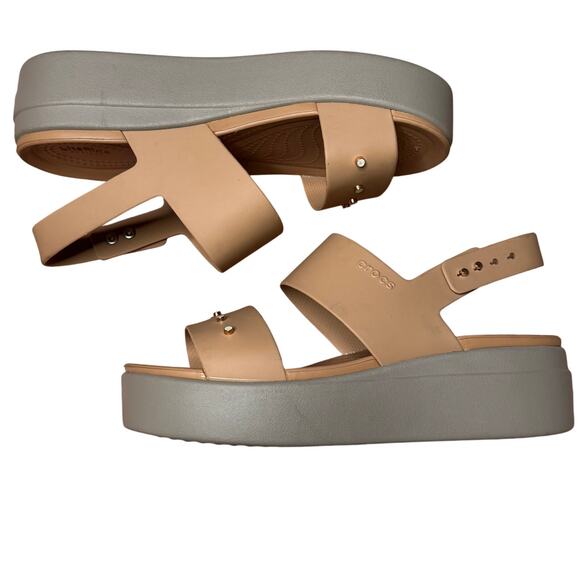 Crocs Brooklyn Women Sandal Nude Size 9W - Picture 4 of 8
